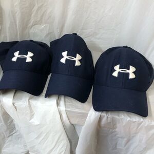 Under Armour Men’s ' Navy Caps. Set of 3